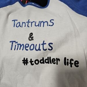 Tantrums & Timeouts todKids Shirt - Blue and White